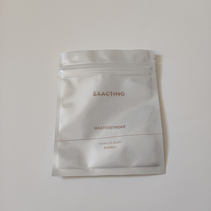 Emballage <span class=keywords><strong>de</strong></span> produits <span class=keywords><strong>de</strong></span> bouffées cosmétiques ziplock zip laminé blanc brillant imprimé personnalisé sac en plastique - Product Image 2