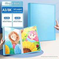 Porte-documents d'art pour enfants A3, classeur format 8K, album de collection de certificats, organisateur de papier à dessin format A4