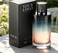 Cologne de luxe unisexe de haute qualité aux phéromones, parfum léger bleu clair pour homme, senteur fruitée longue durée, parfum en verre écologique à marque privée
