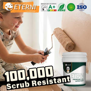 Pintura de Látex Premium 5 en 1 ETERNI para Pedidos al por Mayor, Fórmula Texturizada con Resistencia a las Manchas para Paredes Decorativas - Product Image 1