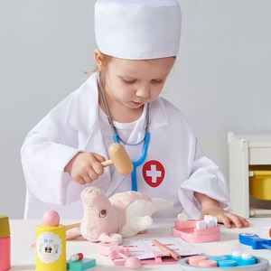 43PCS Children Medical Wood Pretend Play Gift Kit Educational Toy <b>Doctor</b> <b>Set</b> for Toddlers 3 4 5 Years Old - Product Image 2