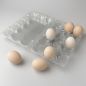 Boîte à œufs pliable en plastique transparent à usage unique, plateau à œufs en PP/PS avec capacité de 4/6/8/10/15 œufs - Product Image 6