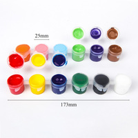 Gxin K001B Kit de 12 Pots de Peinture Acrylique 5ml Couleurs Fluorescentes Outils de Dessin pour Enfants Peintures Artistiques Acryliques