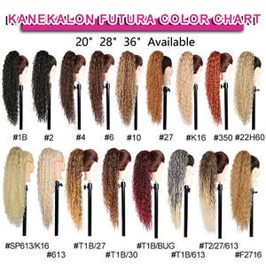 Julianna all'ingrosso 28 pollici per parrucchino coda di cavallo con Clip di coda di cavallo estensioni Yaki In fibra sintetica coulisse coda di cavallo - Product Image 5