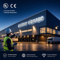Enseigne de magasin personnalisée avec logo 3D, lettres LED rétroéclairées, lettres en acrylique pour l'extérieur