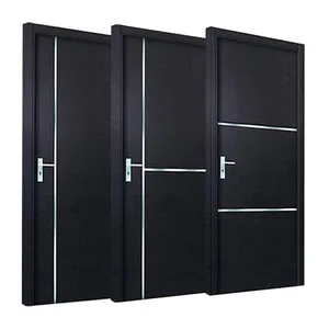 puertas para muebles de la casa Suppliers-Puertas minimalistas de interior para el hogar, diseño de muebles italianos, color negro, para dormitorio