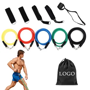Elástico fitness, faixa de exercício, logotipo, academia, pesado, quadril, conjunto de bandas de resistência personalizada
