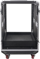 Boîtier en rack pour système audio 16U PA DJ Pro Rack Road ATA Cases avec tiroir 2U 11U Slant Mixer Top Two DJ Work Tables