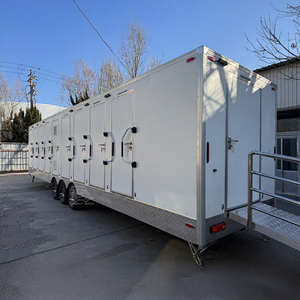 Entièrement équipée de climatisation, toilettes portables d'extérieur, cabine de toilettes mobile, remorque VIP pour événements. - Product Image 1