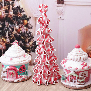 2023 New Christmas Supplies Soft Clay Castle House Bread Christmas Tree Christmas Gift Window Decoration - Product Image 4