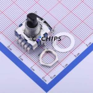 SRBV181004 Rotary Switch Through hole Component (THT) Switch 8 Flat Type PC Pin Non-Short Circuit - Product Image 1