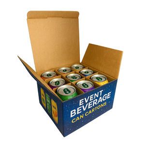 Caja de Envío para Bebidas de Cartón Corrugado Reciclado Personalizada con Impresión Digital Flexográfica para Latas, Solución de Empaque de Grado Alimenticio - Product Image 1