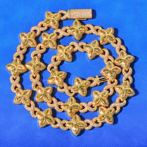 สร้อยคอแบบ Cuban Link  โมอิสซาไนต์สั่งทำพิเศษ เงินแท้ 925 สไตล์ฮิปฮอป ประดับเพชร VVS1 ผ่านการทดสอบเพชร เครื่องประดับ - Product Image 3