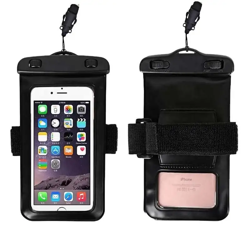 Universal Waterproof Case With Armband IPX8 Waterproof Phone Pouch Cellphone Dry Bag for Iphone