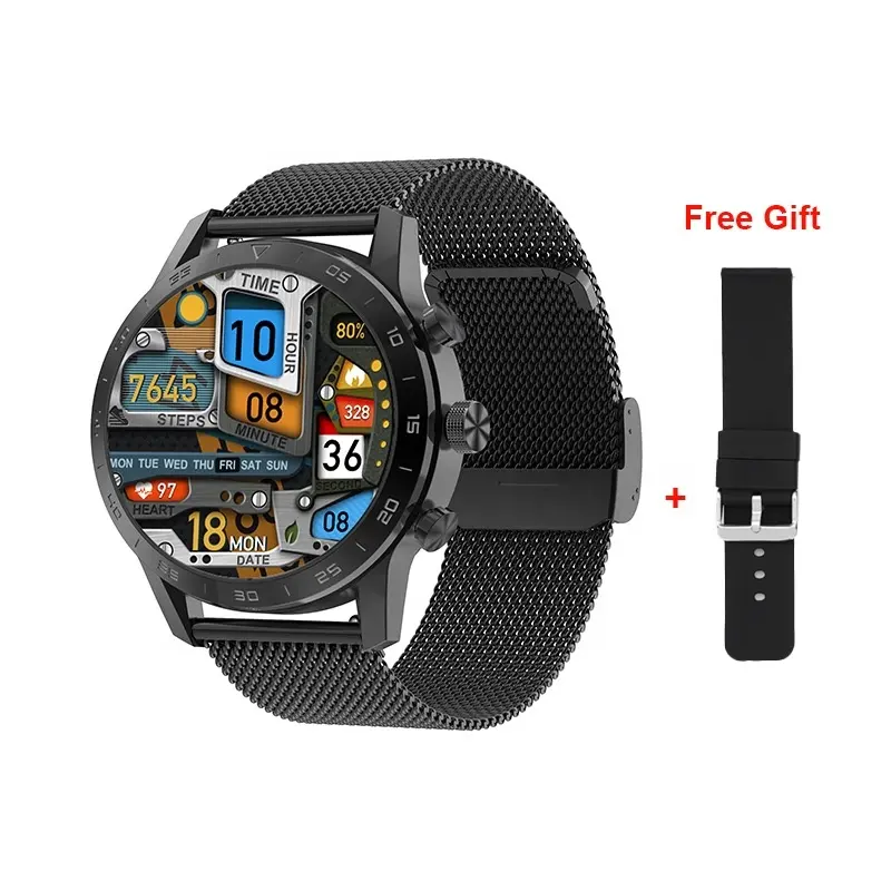 Dynamische Smart Horloge 2022 Mannen Met Encoder Controle Ademhaling Training Multi-Sport Smartwatch DT70 Met Gratis Gift