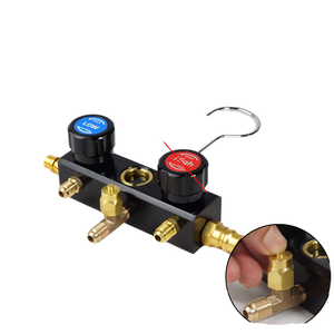 Manômetro de Refrigerante para Ar Condicionado Automotivo, Conjunto de Acessórios para Válvula de Duplo Manômetro, Montagem de Interruptor, Válvula de Três Vias, Porta de Escape - Product Image 3
