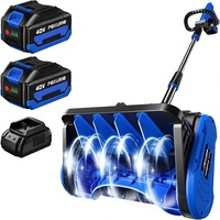 Pelle à neige électrique sans fil 40V, moteur sans balais, 2 batteries 40Ah, chargeur rapide, portée de 25 pieds, largeur de déneigement de 33 cm