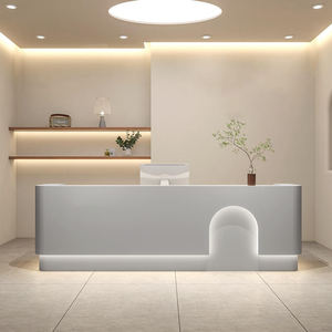 Mostrador de recepción sólido moderno, salón de belleza, <span class=keywords><strong>barber</strong></span>ía, tienda de ropa, Hotel, Simple, Popular, cajero, Mostrador de Bar - Product Image 4