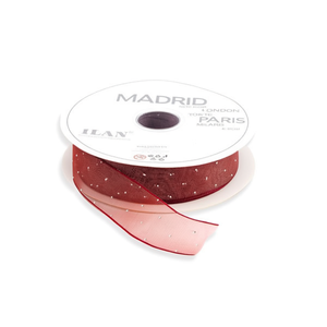 Nastro Decorativo Ilan 4.0Cm 91M Rosso Madrid con Puntini per Lavori Artigianali - Product Image 1