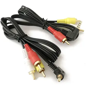 Wholesale Customized High Quality 3.5 mm to RCA AV Camcorder Video Cable RCA Straight-RCA Angled Cable