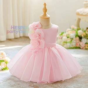 HP 2026 Spring Summer Kids Girls Princess Tulle Tutu Flower Party Evening Gown <b>First</b> <b>Birthday</b> Stage Performance <b>Dress</b> Costume - Product Image 1