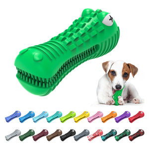 KINYU 2023 en çok satan doğal kauçuk toksik olmayan güçlü çiğneme yeteneği Squeaking ses eğlenceli çiğneme timsah şekli köpek oyuncak - Product Image 1