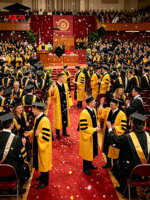 Togas de Graduación Doctoral Amarillas de Lujo al por Mayor, Túnica y Birrete de Graduación de Doctorado en Oferta