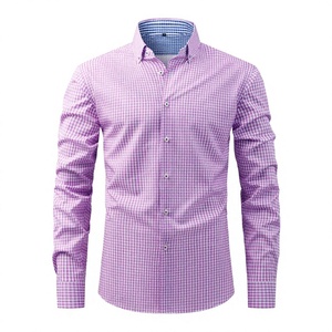 <span class=keywords><strong>Camisa</strong></span> de Manga Larga a <span class=keywords><strong>Cuadros</strong></span> con Estampado Digital Elástico en Cuatro Direcciones, Exclusiva para Comercio Transfronterizo, <span class=keywords><strong>Camisa</strong></span> Casual de Primavera para Hombre - Product Image 1