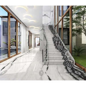Cầu Thang Đá Cẩm Thạch Trắng Panda Cầu Thang Trong Nhà Thiết Kế Cầu Thang Đá Cẩm Thạch Tự Nhiên - Product Image 6