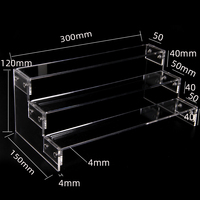 24 boîtes avec présentoir en acrylique à trois niveaux, matériau PMMA, boîte de présentation pour pierres, support pour cristaux