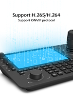 Contrôleur PTZ IP MYTECH avec joystick de décodage 4D et écran LCD couleur de 7 pouces pour la diffusion en direct