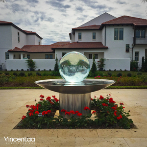 Jardin extérieur de <span class=keywords><strong>boule</strong></span> de <span class=keywords><strong>verre</strong></span> d'acier inoxydable de Vincentaa décoré de la <span class=keywords><strong>fontaine</strong></span> de cascade - Product Image 1