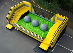 Jeu sportif gonflable géant Wipeout Challenge Couleurs Personnalisables pour Enfants, Usage Commercial Extérieur, avec Grandes Balles Gonflables à Sauter - Product Image 2