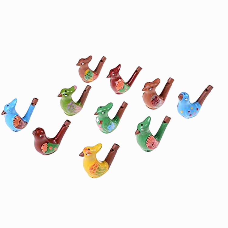 VOANZO 4 Stuks Keramische Vogel Fluit - Water Vulbare Pijp VOANZO 4 Stuks Keramische Vogel Fluit - Water Vulbare Pijp