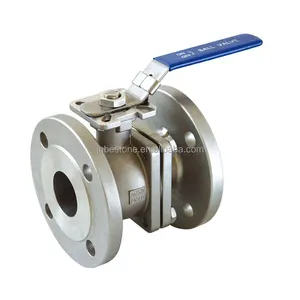 Carbon Stainless Steel 2PC Floating/Trunnion 2PC DIN Flange Ball Valve with ISO5211 Mounting Pad for Gas Water Oil Industrial