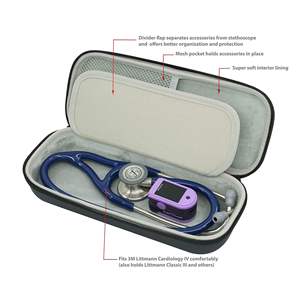 Водонепроницаемый, ударопрочный, пылезащитный жесткий кейс из EVA для стетоскопа Custom Classic III, сумка для аксессуаров медсестры 3M Littmann Cardiology - Product Image 4