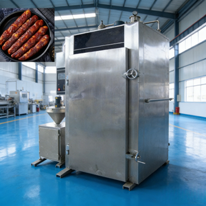 Machine de séchage et de fumage commerciale en acier inoxydable pour saucisses, poisson et viande - Product Image 1