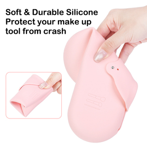 New arrivals 2 trong 1 Silicone trang điểm bàn chải Organizer Cleaner công suất lớn Du Lịch Mỹ phẩm lưu trữ trường hợp cho du lịch sử dụng hàng ngày - Product Image 3