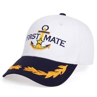 Casquette de baseball ajustable de capitaine marin, chapeau d'amiral de marine pour costume de marin, yacht, bateau
