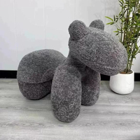 Chaise Cheval pour Salon et Chambre, Tabouret surdimensionné en forme de poney, Meuble d'appoint animal pour enfants et adultes