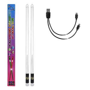 Venta al por mayor puesta en escena USB recargable con interruptor 15 <span class=keywords><strong>colores</strong></span> gradiente LED emisor <span class=keywords><strong>de</strong></span> luz <span class=keywords><strong>baquetas</strong></span> - Product Image 1