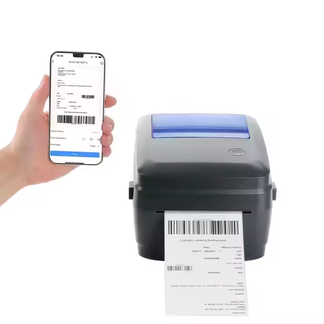 110mm 4x6 Thermal Shipping Label Printer 203dpi Wireless Thermal Barcode Printer for Shipping