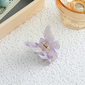 مشابك شعر عالية الجودة صديقة للبيئة من الأسيتات، مقاومة للماء بتصميم فراشة، يمكن تخصيص الشعار حسب الطلب، مشابك شعر نسائية - Product Image 5