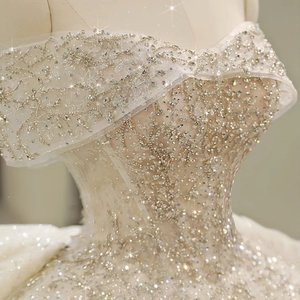 Nouvelle Robe de Mariée Femme Coupe A-Line pour Soirée, Style Simple et Élégant, Effet Amincissant - Product Image 2