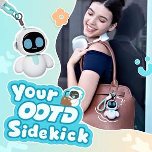 Porte-clés robot intelligent interactif Eiliko Multiverse avec coques interchangeables et emojis - Cadeau tendance - Product Image 2