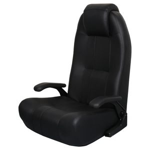 Steering Control Boat Seat Adjustable Black Leather Marine Chair For <b>Yachts</b> And RVs - Product Image 1
