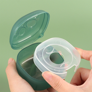 YUZMEI <strong>Personalised</strong> Infant Pacifier Storage Container Silicone <strong>Dummy</strong> Holder Case Transparent Travel Baby Pacifier Holder Box - Product Image 5