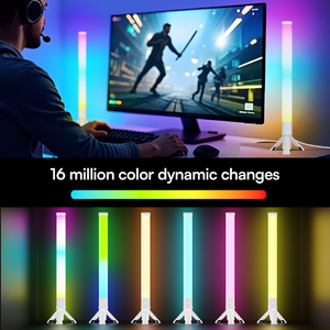 Modern RGBIC PC <b>LED</b> Table <b>Light</b> New Smart Home Night Lamp <b>USB</b> App Control Black White Ambient Lamp Novelty Decor for Game Room - Product Image 2
