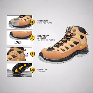 <span class=keywords><strong>Scarpe</strong></span> <span class=keywords><strong>Antinfortunistiche</strong></span> Industriali da Uomo Resistenti, Comode, Impermeabili con Punta in Acciaio, Stivali da Lavoro in <span class=keywords><strong>Pelle</strong></span> per Uso in Fabbrica, Eleganti in Camoscio - Product Image 5
