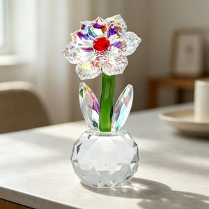 Ornements floraux en cristal créatifs très demandés, décorations multicolores pour la maison, cadeaux, fournitures d'usine en gros - Product Image 2